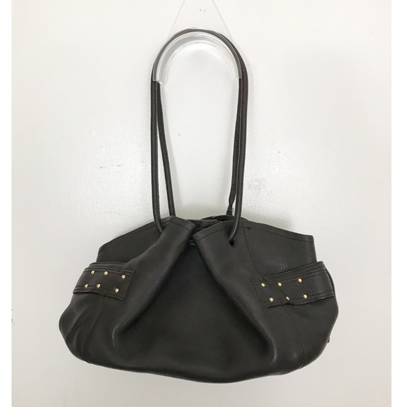 Cole Haan Village Classics Collection Leather hobo bag Y2K 
Brown gold studded - Picture 2 of 13